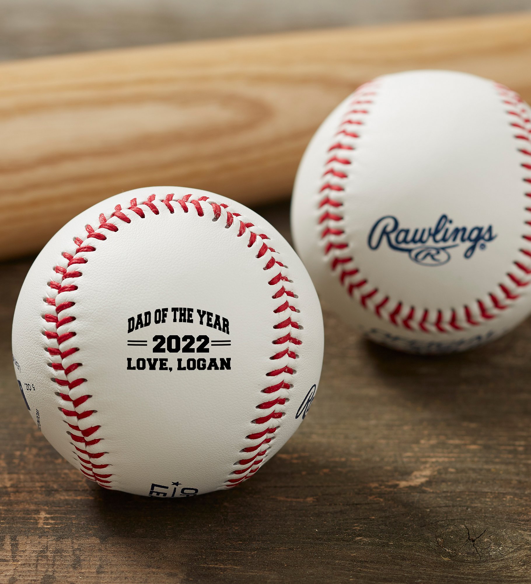 Dad of the Year Personalized Rawlings Baseball